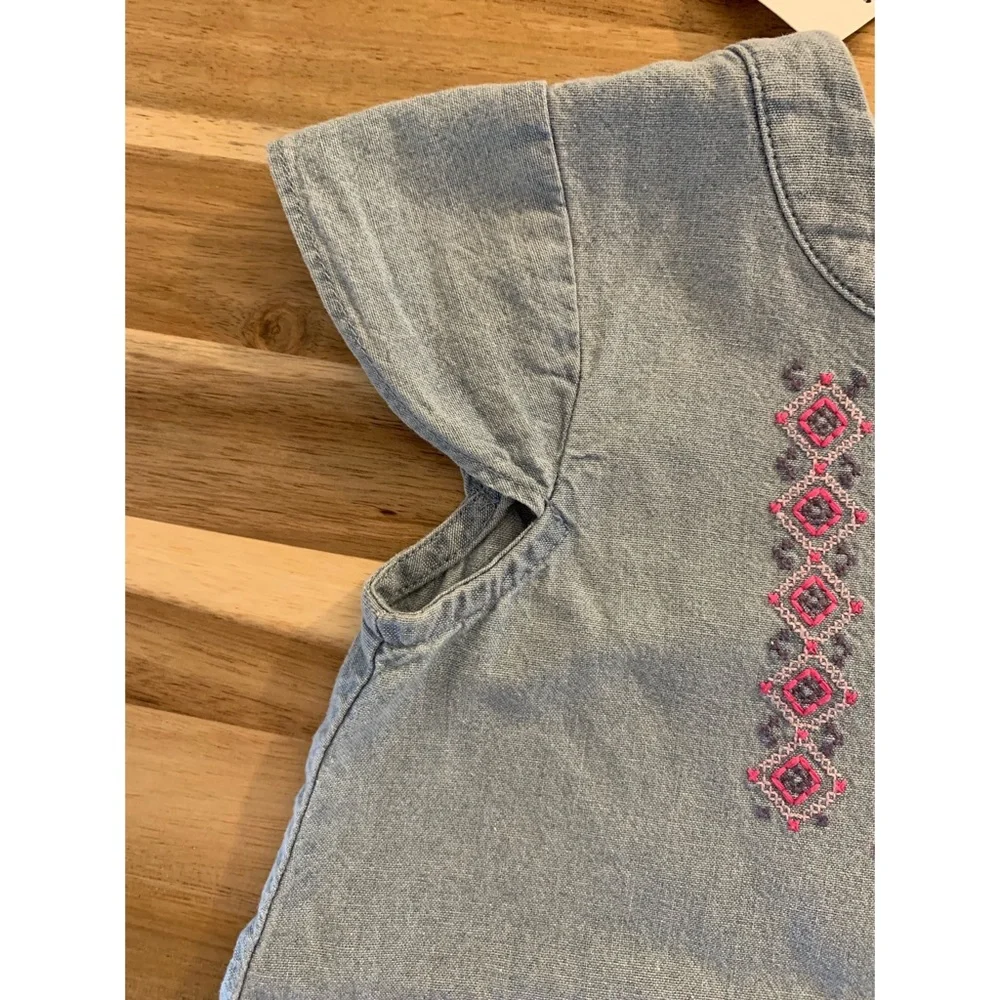 NWT: Carters Cap Sleeve Chambray‎ Shirt (24 mo)